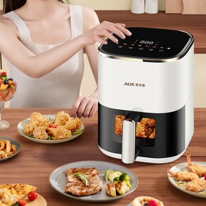 Friteuse à air AUX 5L-6L, four électrique avec revêtement céramique, chauffage 3D, forme ronde, multifonctionnelle, design intelligent - Product Image 4