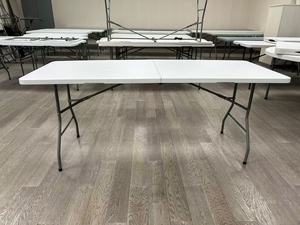 Adjustable <strong>Folding</strong> <strong>Dining</strong> and Hospital Use <strong>Tables</strong> and Chairs Rectangular Plastic Portable <strong>Folding</strong> <strong>Tables</strong> with Metal Frame - Product Image 2