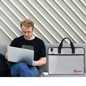 Sac à bandoulière imperméable de haute qualité pour ordinateur portable, résistant au feu, avec pochette pour documents, vente en gros - Product Image 6