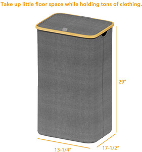 Multifunctional Natural Bamboo <b>Laundry</b> Basket Rack Sorter <b>Laundry</b> Basket Home Center - Product Image 3