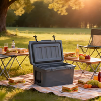 Glacière rotomoulée moderne 65QT, très vendue, pour extérieur, portable, grande capacité, pour pique-nique, pêche, camping, transport de nourriture, étanche