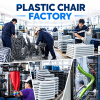 Chaise d'école ergonomique en PP GF empilable, siège en plastique pour salle de classe avec accoudoirs et roulettes pour bureau, hôpital, appartement