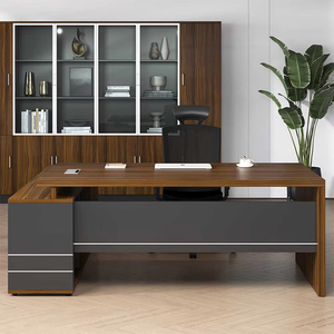 Escritorio ejecutivo de fábrica en forma de L, muebles de oficina modernos, mesa de oficina laminada de 1,2 m, escritorio de trabajo de oficina para computadora - Product Image 6
