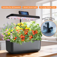 Pot de Jardin Intelligent Rose et Gris pour Plantes d'Intérieur, Pot de Fleurs Pratique pour Bureau, Décoration Végétale Domestique