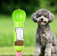 Bouteille d'eau 4 en 1 pour chien, accessoires pour chat, fournitures pour animaux de compagnie avec pelle à crottes et sacs à crottes, gamelle portable pour chien et chat