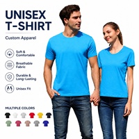 Camiseta Unisex con Logotipo Personalizado, Tela Técnica Natural Suave de Primera Calidad, Cuello Redondo, para Impresión de Ropa de Marca, OEM, Venta al Por Mayor