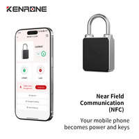 Cadenas NFC robuste sans batterie, étanche IP65, en alliage de zinc, pour usage extérieur industriel, idéal pour entrepôts, conteneurs, portails et cours.