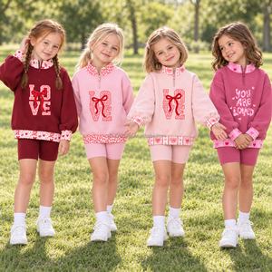 Sweat-shirt pour filles, col montant, manches longues, avec impression personnalisée, couleur, taille et motif sur mesure - Product Image 1