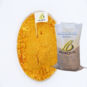 China Manufacture Premixed Glass Beads Yellow Reflective Thermoplastic Road Marking <b>Paint</b> Coating Powder for Road Line Marking - Product Image 1