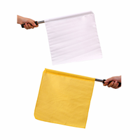 Drapeaux d'arbitre de football mondial, drapeaux de juge de touche de football en polyester, impression numérique de logo personnalisé, signal de patrouille d'arbitre