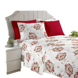 Factory Direct Cotton 400TC <b>Double</b>-Sided Quality <b>Bed</b> <b>Sheet</b> Set Woven Printed Deep Pocket 4 Pillowcases - Product Image 1