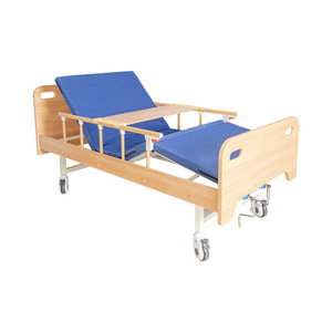 Lit médicalisé en bois Wonderful Fate 215x100x50 à manivelle double manuelle pour personnes âgées, handicapées et soins à domicile - Product Image 1