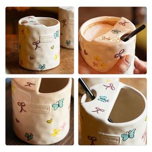 Taza de Cerámica con Diseño de Mariposa en Colores Pastel, Artículo Popular para el Regreso a Clases, Empacada en Caja - Product Image 2