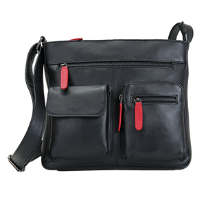 Bolso Bandolera de Cuero Genuino Profesional Más Vendido, con Múltiples Compartimentos Organizadores, Cierre de Cremallera y Broche, para Trabajo y Viajes - Product Image 5