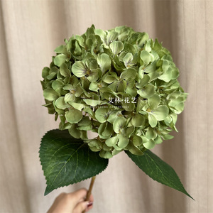 KEWEI-H001 Fleurs artificielles en soie 3D Hydrangea soleil bleu foncé Grande fleur artificielle Hydrangea pour décoration de mariage - Product Image 5