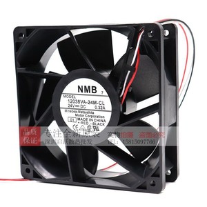 Ventilateur axial NMB 12038VA-24M-CL 24V DC 0.32A avec roulement à billes, ventilateur de refroidissement mural noir - Product Image 1