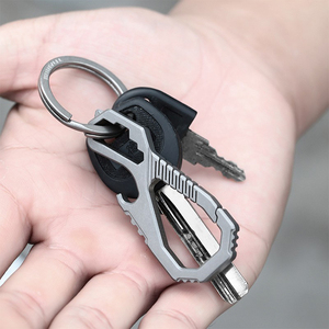 Porte-clés de voiture Fegve multifonctionnel <span class=keywords><strong>Feigo</strong></span>, décapsuleur de ceinture, personnalisé, créatif, en alliage de titane pur, pour homme - Product Image 5
