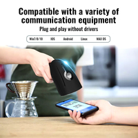 Escáner de Código de Barras Inalámbrico Bluetooth JR HC-815WB, 1D/2D, USB, CMOS, Compatible con Códigos de Pago, Inducción Automática