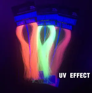 Matériel de lueur UV Holographique Tinsel Twisted Flashabou Jig Hook assist Lure Making Material Sea Fishing Crystal Flash