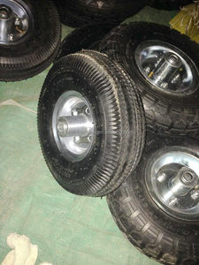 Roues pneumatiques gonflables en caoutchouc 3.50-4 à bon <span class=keywords><strong>prix</strong></span> avec roulement à billes et rayons métalliques pour voiture jouet, chariot à main, <span class=keywords><strong>brouette</strong></span> - Product Image 6
