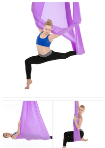 Équipement de soie aérienne violet moderne pour la danse volante <span class=keywords><strong>acrobatique</strong></span> extérieure Fitness Yoga aérien et <span class=keywords><strong>hamac</strong></span> de Yoga Swing - Product Image 2