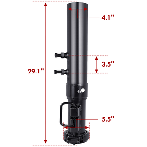 Acoplador <span class=keywords><strong>de</strong></span> <span class=keywords><strong>Remolque</strong></span> <span class=keywords><strong>de</strong></span> Servicio Pesado Tipo Gooseneck, Capacidad <span class=keywords><strong>de</strong></span> 30,000 LBS, Compatible con <span class=keywords><strong>Bola</strong></span> <span class=keywords><strong>de</strong></span> 2-5/16 Pulgadas, Tubo Redondo <span class=keywords><strong>de</strong></span> Altura Ajustable, Recubrimiento <span class=keywords><strong>de</strong></span> Polvo Negro - Product Image 2