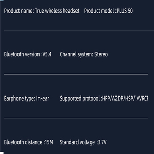 Plus 50 Écouteurs sans fil étanches IPX7 avec écran LED Écouteurs stéréo TWS à réduction de bruit Écouteurs intra-auriculaires pour <span class=keywords><strong>iPhone</strong></span> - Product Image 6