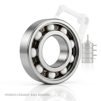 Roulement à billes en céramique micro-hybride 604 P6 2RS à une rangée 4mm 12mm pour équipement de précision
