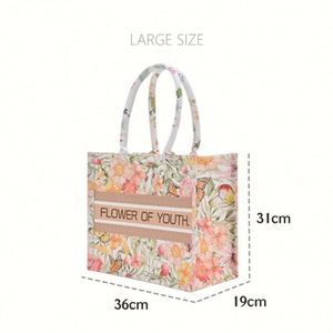 Large Capacity Original Canvas Bag for Women's Ins Style Korean Summer Cute <b>Handbag</b> Vertical Zipper Environmental Bag Customized - Product Image 4