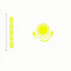 Bandera de Kazajstán de 3x5 pies, poliéster resistente con impresión a una cara, para deportes, festivales y eventos internacionales - Product Image 2