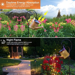 Luces Solares para Patio, Jardín y Caminos, Luces Decorativas Impermeables para Exteriores, Luces de Hadas Colgantes, Lámpara Solar con Forma de Regadera - Product Image 5