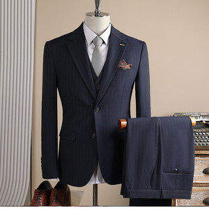 Blazer Monopetto da <span class=keywords><strong>Uomo</strong></span>, Vestibilità Slim, Collo a Revers, per Abiti Formali, Business e Matrimoni - Product Image 2
