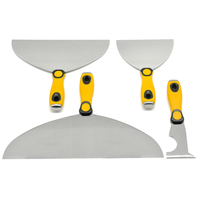 MSN couteau à mastic en acier inoxydable lame de polissage miroir avec trou mur grande taille grattoir ensemble