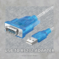 Cable Adaptador FTDI USB 2.0 Macho a Puerto Serie RS232 Mini DB9 de 9 Pines, Par Trenzado Sin Blindaje, Chapado en Oro, Cubierta de PVC para Computadora