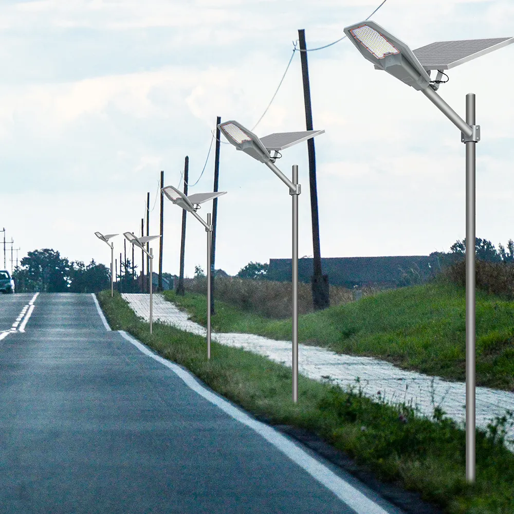 Le panneau solaire intelligent de la lumière 200w SMD de poteau d'induction de cour publique commerciale de qualité supérieure a mené le réverbère