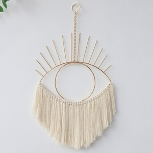 Artilady bohemio <span class=keywords><strong>Mini</strong></span> macramé colgante de pared hecho a mano guardería bebé Decoración habitación tejido ojo atrapasueños <span class=keywords><strong>tapices</strong></span> niñas hogar Metal - Product Image 1