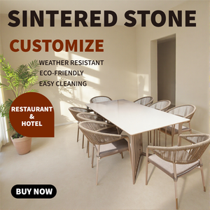 ชุดโต๊ะรับประทานอาหารกลางแจ้งพร้อมเก้าอี้หวายกันน้ำโครงอะลูมิเนียมสำหรับโรงแรมหรือวิลล่า - Product Image 3