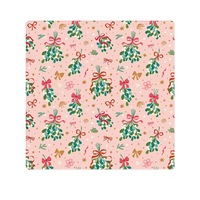 Tapis de Mahjong Américain de Noël 31,5 pouces, en Néoprène de Luxe, Imperméable, Antidérapant, Silencieux, Housse de Table Festive, Tapis de Jeu de Noël, Cadeau de Noël