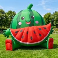 Fruits gonflables pour la publicité extérieure, fruits de dessin animé géants pour les fêtes, pastèques gonflables géantes pour la décoration de magasins