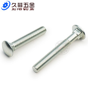 Pernos de carrocería galvanizados Jiufei M6-M12 de cabeza redonda, totalmente roscados, de acero al carbono Q235 para rack y bandeja de cables - Product Image 2