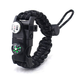 Whistle LED light Clip <span class=keywords><strong>cacciavite</strong></span> ad ago, termometro, lama, <span class=keywords><strong>bussola</strong></span> braccialetto di sopravvivenza di emergenza - Product Image 2