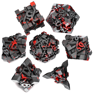 <span class=keywords><strong>Set</strong></span> <span class=keywords><strong>di</strong></span> 7 Dadi Metallici D&D RPG con Design Cubo <span class=keywords><strong>di</strong></span> <span class=keywords><strong>Rubik</strong></span>, Personalizzabili con Logo, per Giochi da Tavolo - Product Image 2