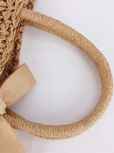 Bohemian Bow Knitted <b>Bag</b> Polyester Cotton Spring Tape Closure for Seaside Vacation Daily Leisure <b>Work</b> Women's Tanjing - Product Image 2