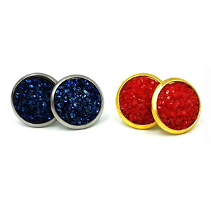 Fashion Gold Stainless Steel Welding Needle Gem Disk Earring Studs <strong>Plug</strong> Base for DIY Handmade Ear Accessories - Product Image 2