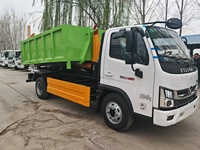 Camion à benne basculante manuel diesel Foton avec compacteur et élévateur de conteneurs pour les déchets municipaux et industriels