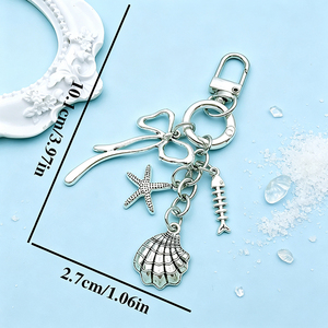 Porte-clés en alliage de zinc en forme de poisson personnalisé, émail créature marine, cadeau pour magasin d'aquariums, fourni directement par l'usine - Product Image 4