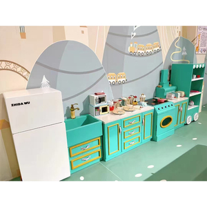 Casa de Juego de Madera y Plástico para Niños, Juego de Imitación de <span class=keywords><strong>Chef</strong></span>, Equipo de Juego Infantil, Parque de Diversiones Interior - Product Image 1