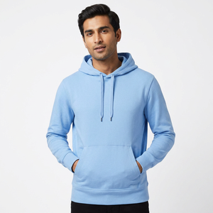 Mens 2025 Casual 100% Cotton Hooded Collar Half Zip <b>Velour</b> Oversized <b>Sweatshirts</b> Custom Embroidered Hoodies for Winter - Product Image 1