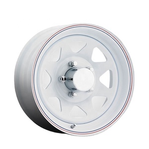 Jantes JAL 8 branches en acier blanc pour <span class=keywords><strong>remorque</strong></span> 4x4 tout-terrain, <span class=keywords><strong>jante</strong></span> de rechange 11-15 pouces certifiée CE/DOT, garantie 5 ans - Product Image 5