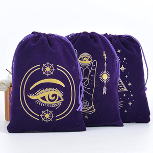 Custom Reusable Gift <b>Dust</b> Pouches Velvet Fabric Jewelry Personalized Logo Screen Printed Packing Tarot Drawstring <b>Bags</b> Dice <b>Bag</b> - Product Image 2